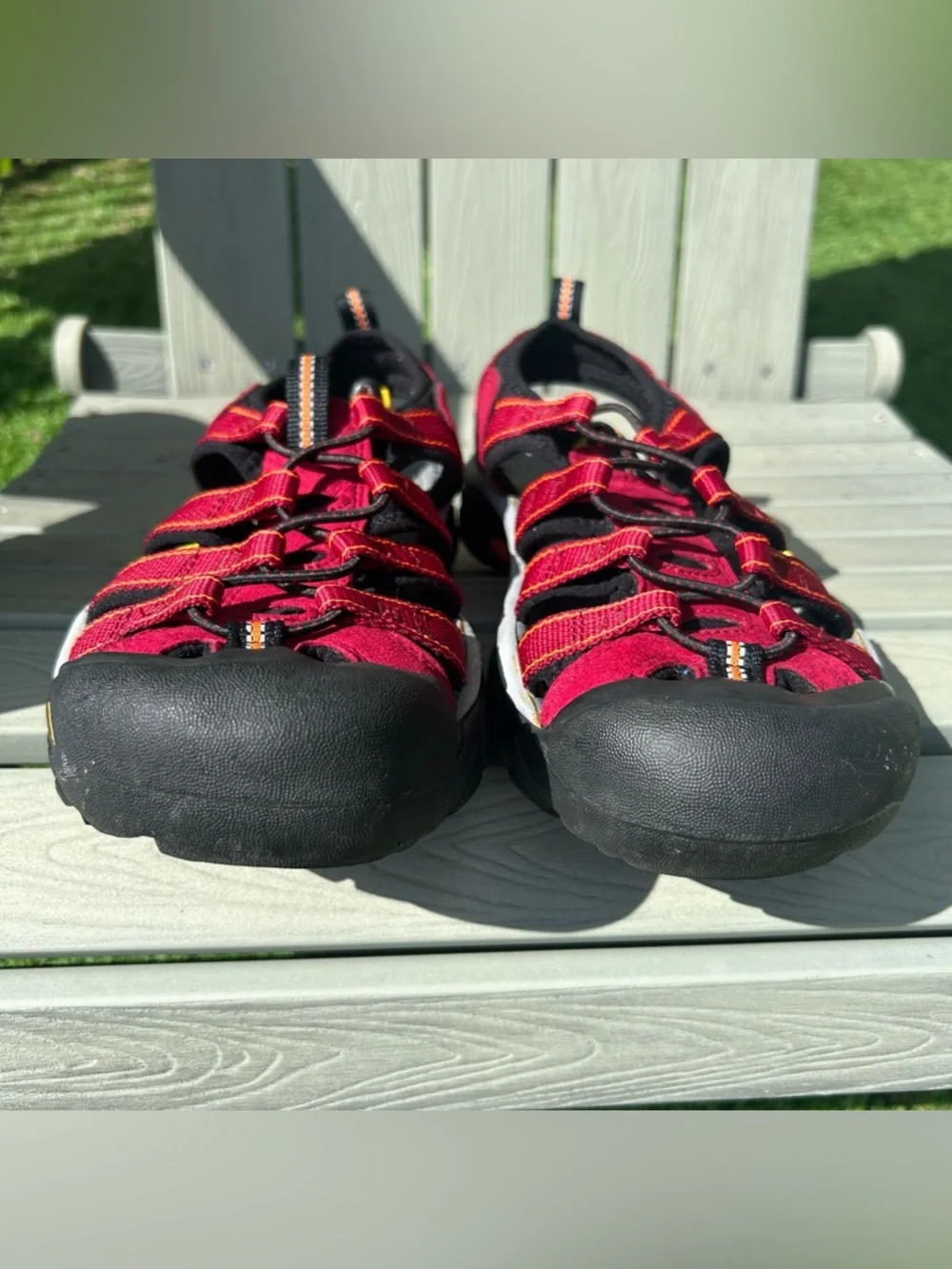 Keen Women’s 8 Newport H2 Red Closed Toe Sport Hiking Sandals Waterproof Shoes - Picture 10 of 13